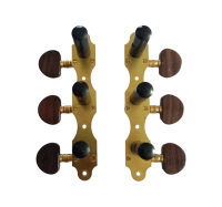 Van Gent Classical Guitar Machine Heads 400 Rosewood Buttons and Black Rollers