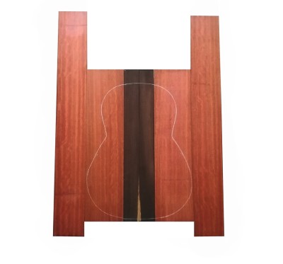 Master Bloodwood / Ebony  Classical Guitar Backs in 4 Parts and Sides
