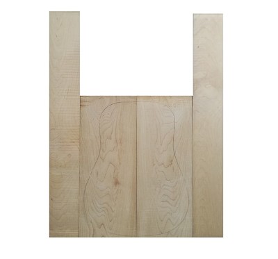 3A Hard Maple Acoustic Guitar Back and Sides Set