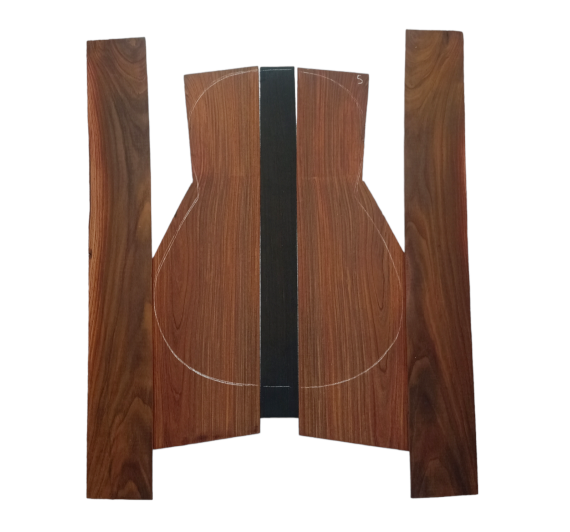 Cocobolo Classical Guitar 3 Part Backs and Sides  #Set 5